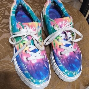 Fila Kids' Colorful Tie-Dye Sneakers